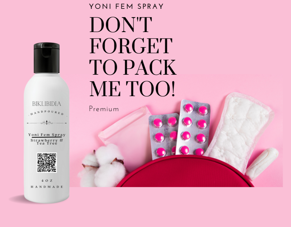 Yoni Feminine Spray - Strawberry & Tea Tree 4oz
